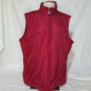BC clothing women 3x red Fleece vest